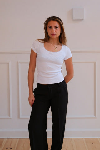 Lace t-shirt in White · effortless scandi t-shirt for women from ITS MAY