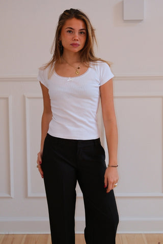 Lace t-shirt in White · effortless scandi t-shirt for women from ITS MAY