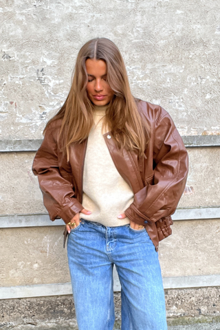Elena Oversized Jacket in Brown · effortless scandi jacket for women from ITS MAY