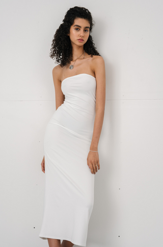Isabella Maxi Dress in White · effortless scandi dress for women from ITS MAY