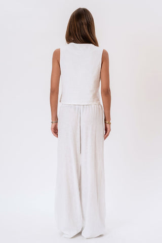 Elle Vest in White · effortless scandi vest for women from ITS MAY