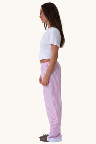 Celeste Striped Pants - Rose