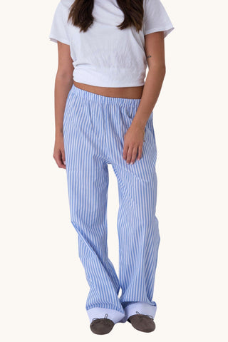 Celeste Striped Pants - Light Blue