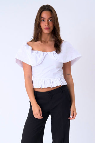 Serena Top in White · effortless scandi formal shirts & blouses for women from ITS MAY