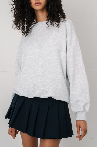 Haliey Basic Crewneck in Light Grey · effortless scandi crewneck for women from ITS MAY