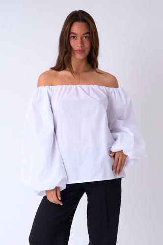 Lia Top in White · effortless scandi formal shirts & blouses for women from ITS MAY