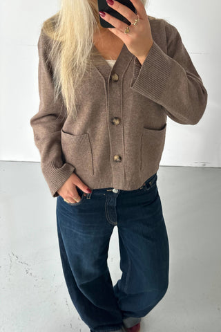 Molly Cardigan in Taupe · effortless scandi knit for women from ITS MAY