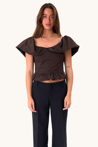 Serena Top - Brown
