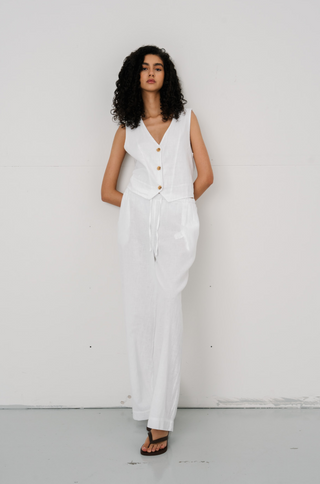 Luna Pants in White · effortless scandi pants for women from ITS MAY