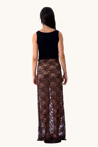 Florence Lace Skirt - Brown