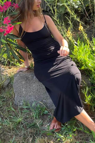 Beatrice Dress in Black · effortless scandi dress for women from ITS MAY