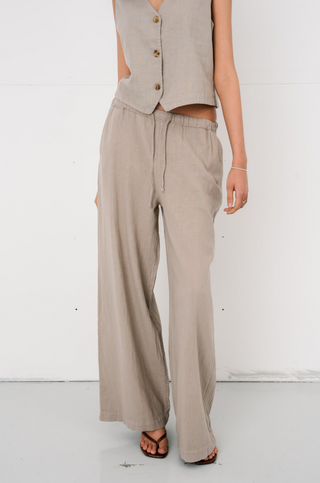 Luna Pants in Taupe · effortless scandi pants for women from ITS MAY