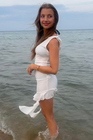 Valentina Dress in White · effortless scandi dress for women from ITS MAY
