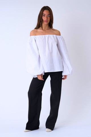 Lia Top in White · effortless scandi formal shirts & blouses for women from ITS MAY