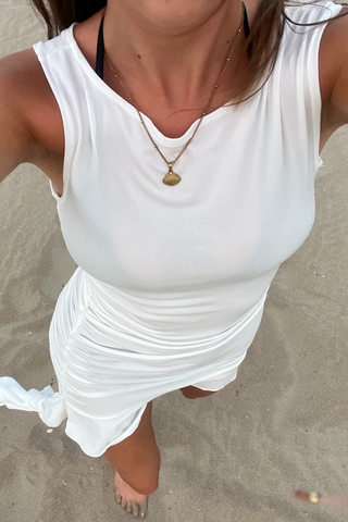 Valentina Dress in White · effortless scandi dress for women from ITS MAY