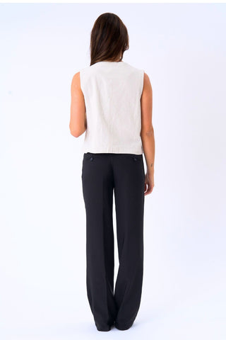 Elle Vest in Sand · effortless scandi vest for women from ITS MAY