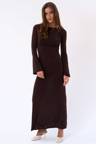 Layla Dress in Brown · effortless scandi dress for women from ITS MAY