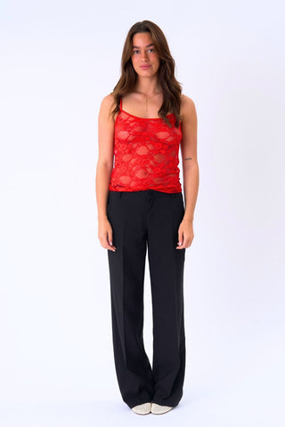 Florence Lace Top in Red · effortless scandi top for women from ITS MAY