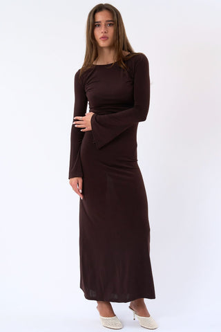 Layla Dress in Brown · effortless scandi dress for women from ITS MAY