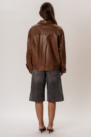 Elena Oversized Jacket in Brown · effortless scandi jacket for women from ITS MAY