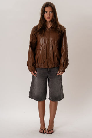 Elena Oversized Jacket in Brown · effortless scandi jacket for women from ITS MAY
