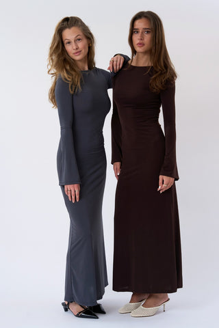 Layla Dress in Dark Grey · effortless scandi dress for women from ITS MAY
