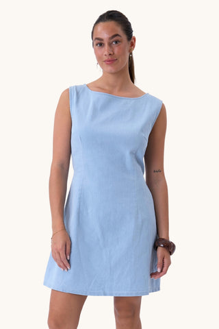 Laura Denim Dress - Light Blue