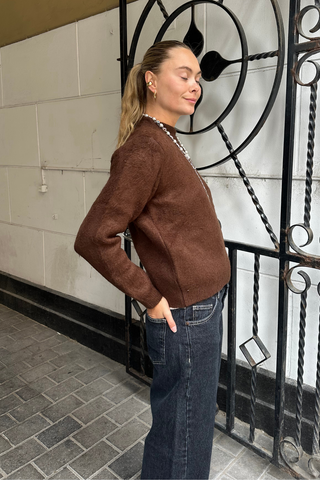 Azzurra Knit in Brown · effortless scandi knitwear for women from ITS MAY