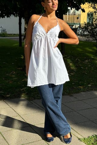 Stella Mini Dress in White · effortless scandi dress for women from ITS MAY
