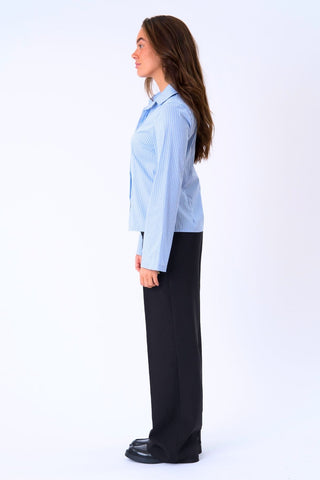 Andrea Shirt in Blue Striped · effortless scandi formal shirts & blouses for women from ITS MAY