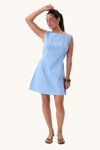 Laura Denim Dress - Light Blue