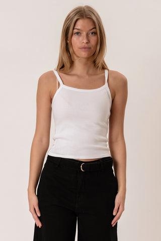 Alba Tank Top in White · effortless scandi top for women from ITS MAY