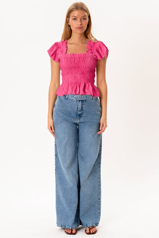 Honey Ruffle Top in Light Pink · effortless scandi formal shirts & blouses for women from ITS MAY