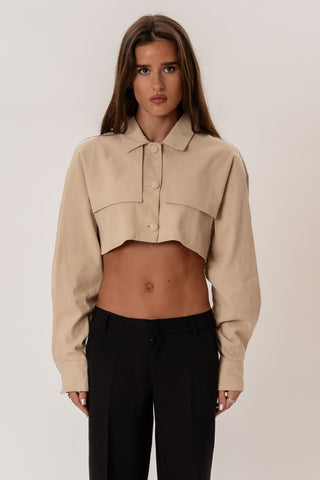 Bellanca Crop Jacket - Beige