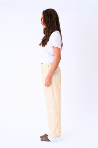 Celeste Striped Pants in Yellow · effortless scandi pants for women from ITS MAY