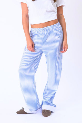 Celeste Striped Pants in Light Blue · effortless scandi pants for women from ITS MAY