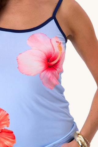 Vittoria Flower Top - Light Blue/Blue