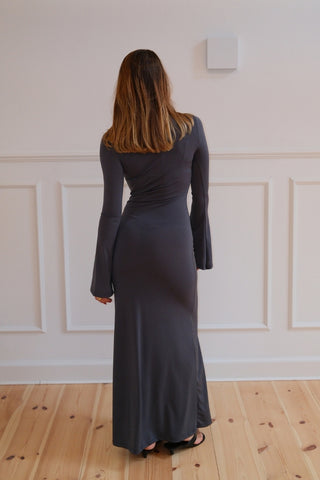 Layla Dress in Dark Grey · effortless scandi dress for women from ITS MAY