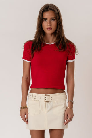 Rosa T-shirt in Red · effortless scandi t-shirt for women from ITS MAY
