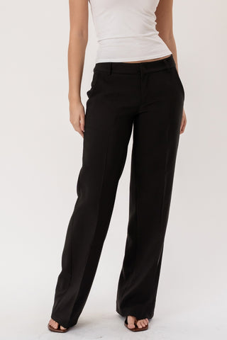 Low Waist Suit Pants in Black · effortless scandi pants for women from ITS MAY