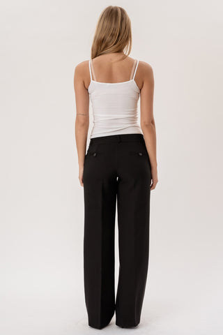 Low Waist Suit Pants in Black · effortless scandi pants for women from ITS MAY