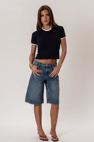Rosa T-shirt in Navy · effortless scandi t-shirt for women from ITS MAY