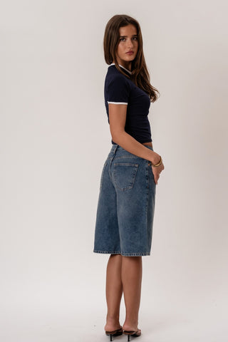 Rosa T-shirt in Navy · effortless scandi t-shirt for women from ITS MAY
