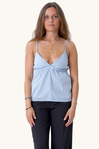 Bella Lace Top - Light Blue