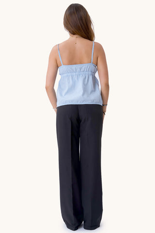 Bella Lace Top - Light Blue