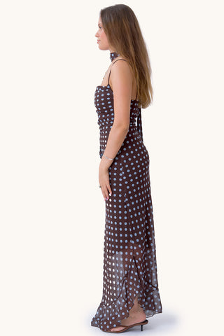 Bellagio Dress - Brown/Blue