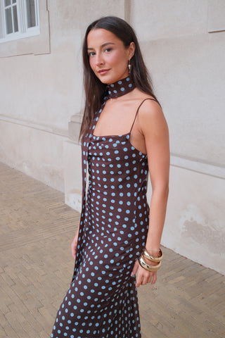 Bellagio Dress - Brown/Blue