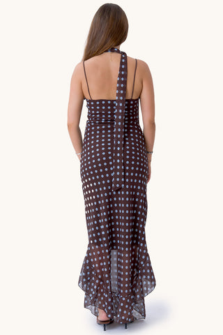Bellagio Dress - Brown/Blue