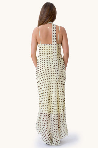 Bellagio Dress - Yellow/Brown
