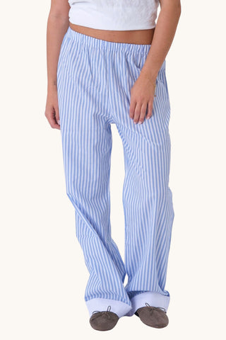 Celeste Striped Pants - Light Blue